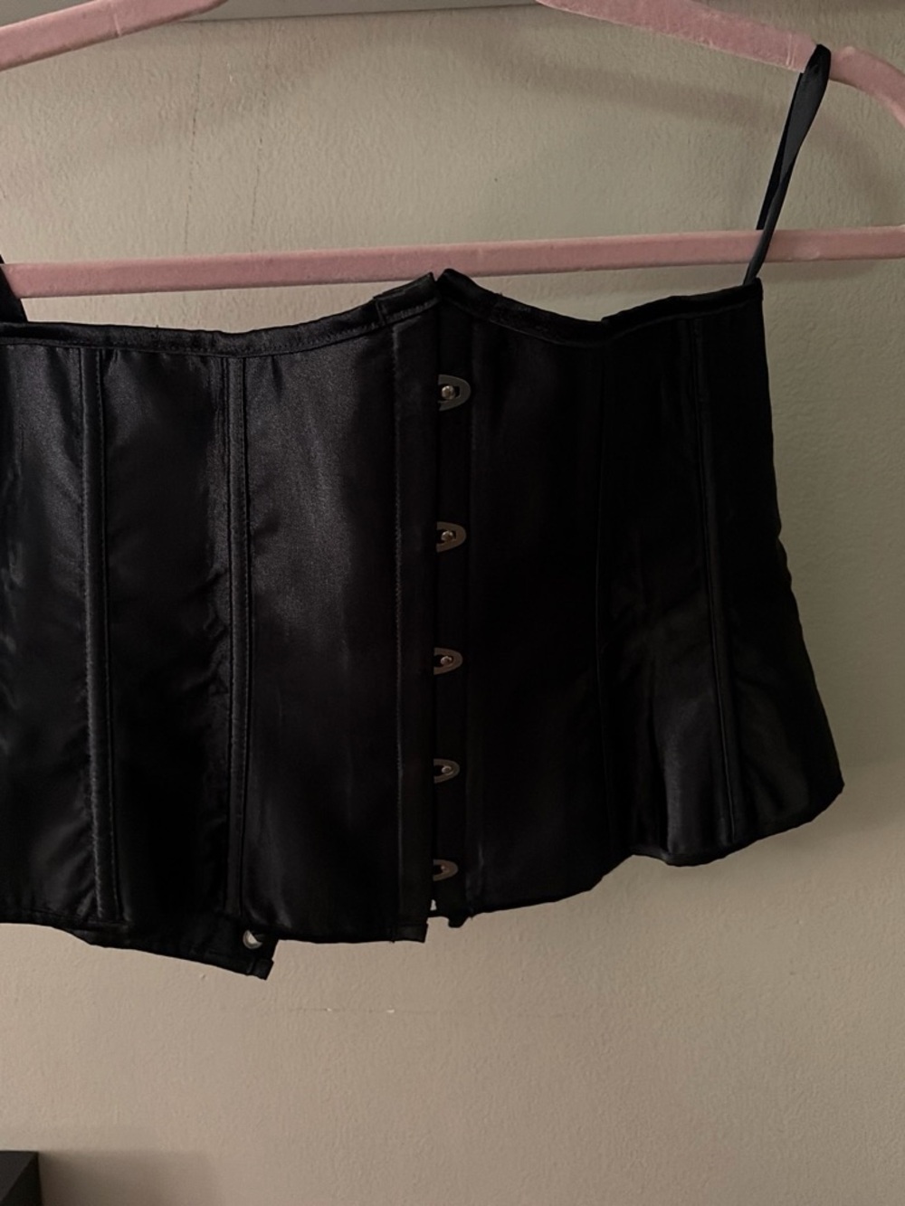 Black Satin Underbust Corset Top - Women Intimates & Sleepwear